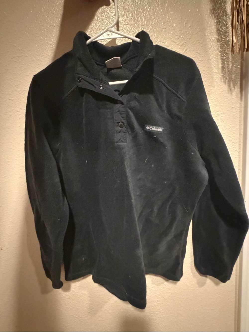Columbia Black Lightweight Fleece Snap-Placket Jacket